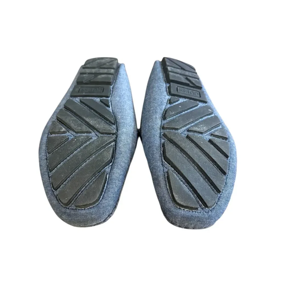 Guess Gray Denim Slip-On Horsebit Loafers Dress Shoes Men's Size 9.5 Med
